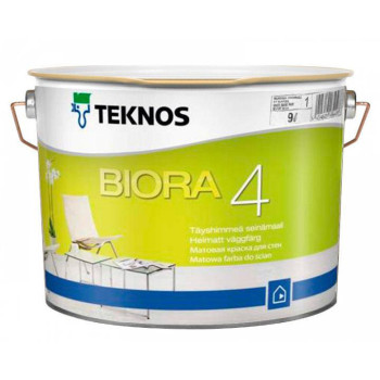 Teknos Biora 4 — матова акрилатна фарба для стін і стель Teknos Biora 4 — матова акрилатна фарба для стін і стель